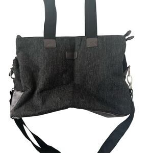DIONO Charcoal Gray Diaper/Travel Bag Detachable Crossbody Strap Pockets